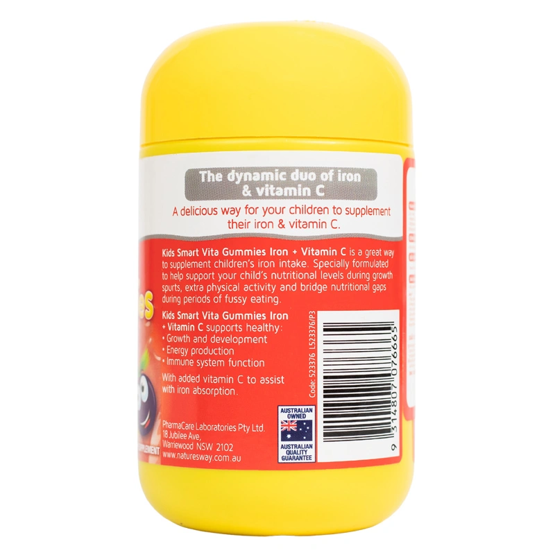 Thực phẩm bổ sung Nature's Way Kids Smart Vita Gummies Iron Vitamin C bổ sung sắt, vitamin C giúp tăng sức đề kháng hương nho đen, 60 viên (từ 2 tuổi) 3