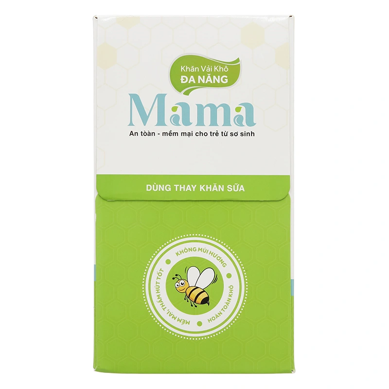 Hộp 180 tờ khăn vải khô đa năng Mama không mùi 4