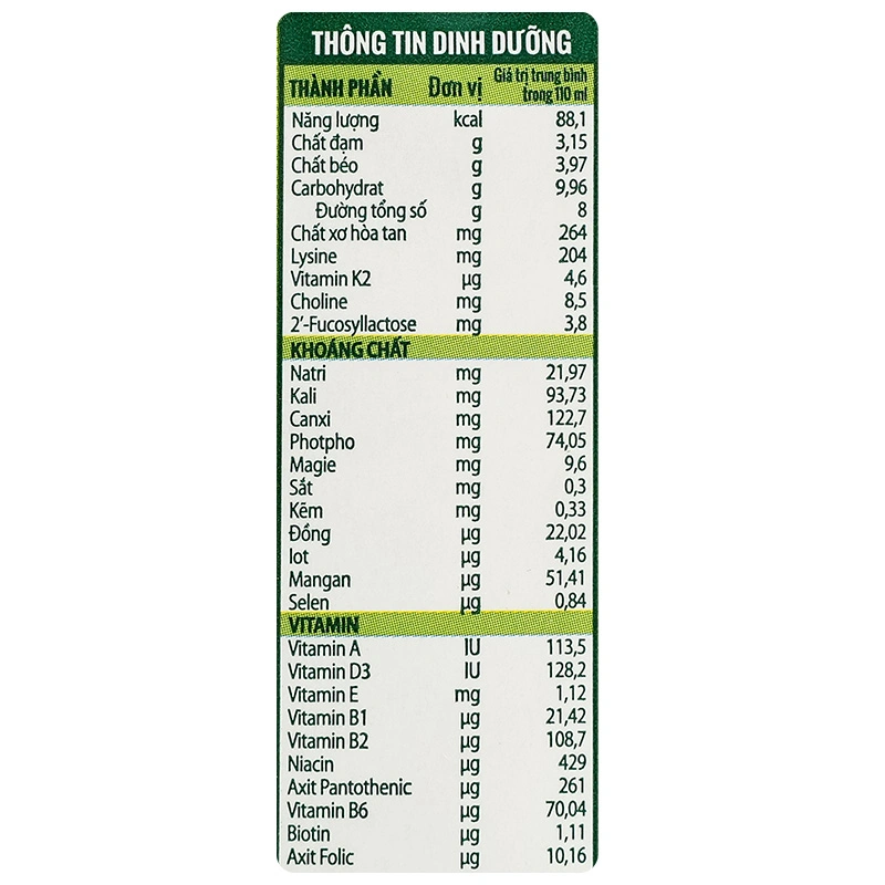 Lốc 4 hộp sữa non pha sẵn ColosBaby Gold D3K2 110 ml (từ 1 tuổi) 11