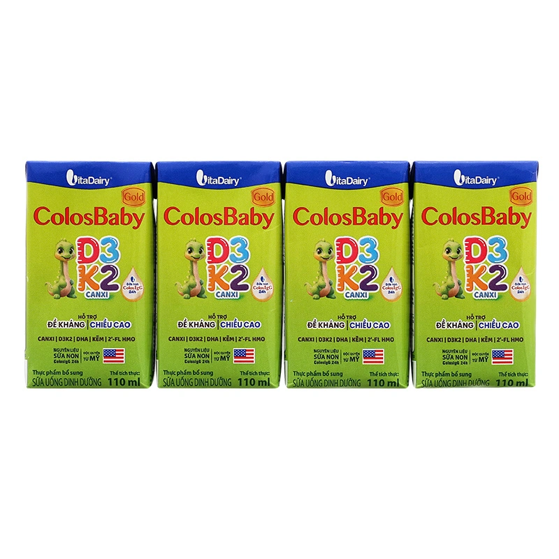 Lốc 4 hộp sữa non pha sẵn ColosBaby Gold D3K2 110 ml (từ 1 tuổi) 2