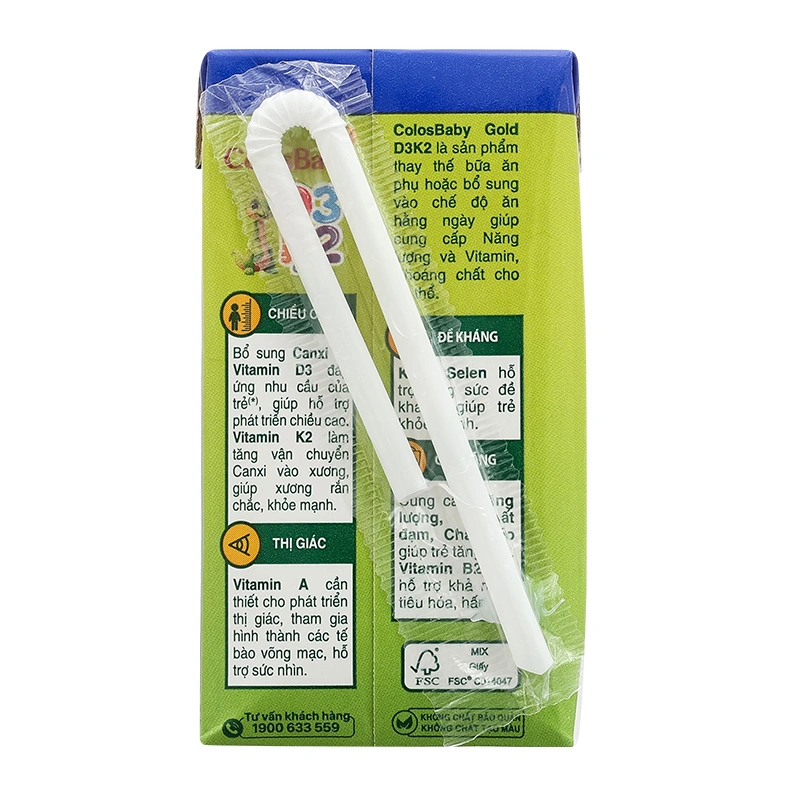 Lốc 4 hộp sữa non pha sẵn ColosBaby Gold D3K2 110 ml (từ 1 tuổi) 6