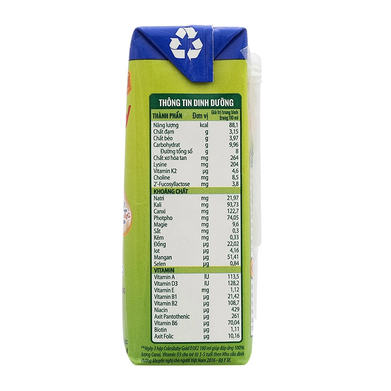 Lốc 4 hộp sữa non pha sẵn ColosBaby Gold D3K2 110 ml (từ 1 tuổi) 8
