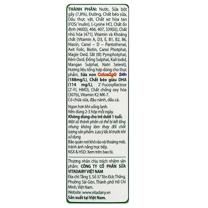 Lốc 4 hộp sữa non pha sẵn ColosBaby Gold D3K2 180 ml (từ 1 tuổi) 10