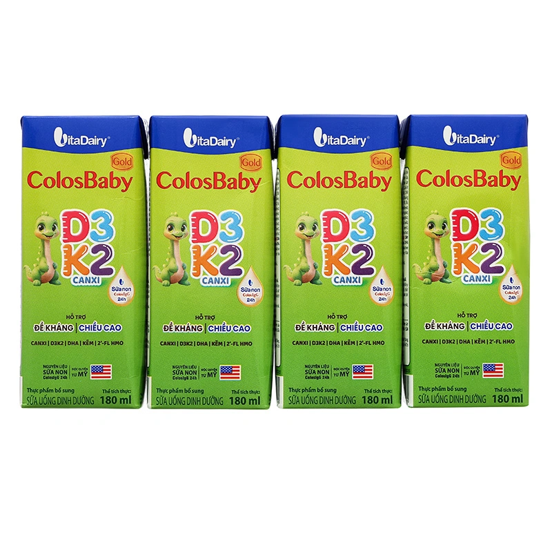 Lốc 4 hộp sữa non pha sẵn ColosBaby Gold D3K2 180 ml (từ 1 tuổi) 2