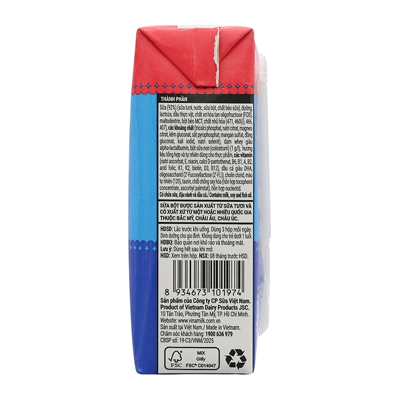 Lốc 4 hộp sữa non pha sẵn Dielac Grow Plus hương dâu 110 ml (từ 1 tuổi) 8