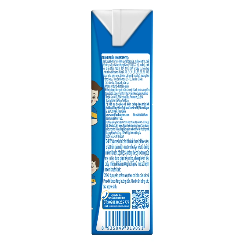 Lốc 4 hộp sữa pha sẵn Nutifood GrowPLUS+ xanh nhạt 1+ hương vani 180 ml hỗ trợ tiêu hóa (từ 1 tuổi) 5