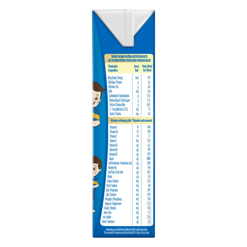Lốc 4 hộp sữa pha sẵn Nutifood GrowPLUS+ xanh nhạt 1+ hương vani 180 ml hỗ trợ tiêu hóa (từ 1 tuổi) 6