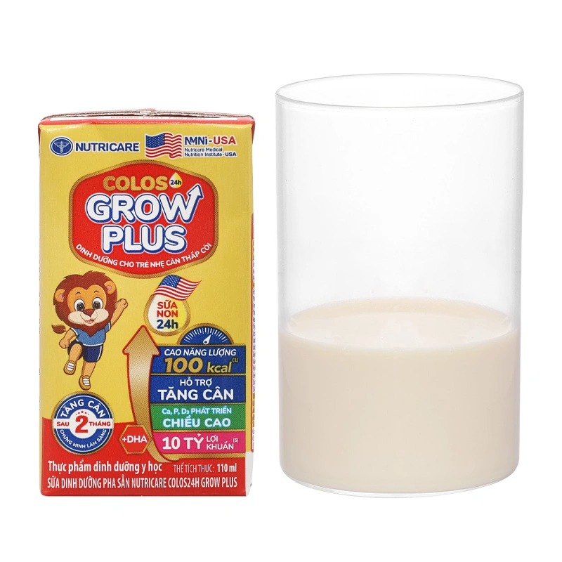 Lốc 4 hộp sữa pha sẵn Nutricare Colos 24h Grow Plus 110 ml (từ 1 tuổi) 11