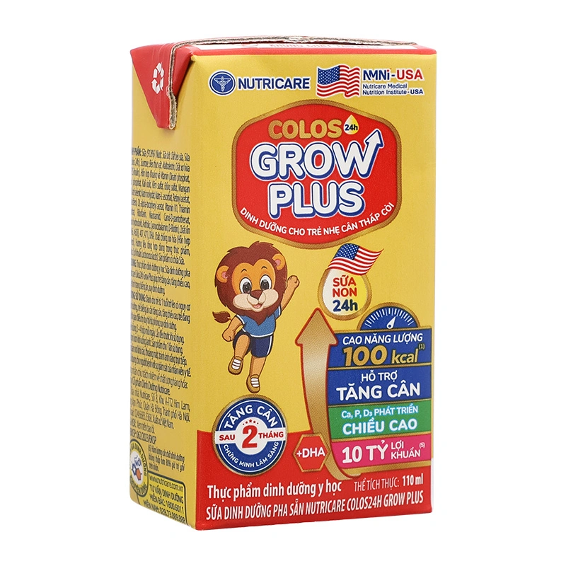 Lốc 4 hộp sữa pha sẵn Nutricare Colos 24h Grow Plus 110 ml (từ 1 tuổi) 6
