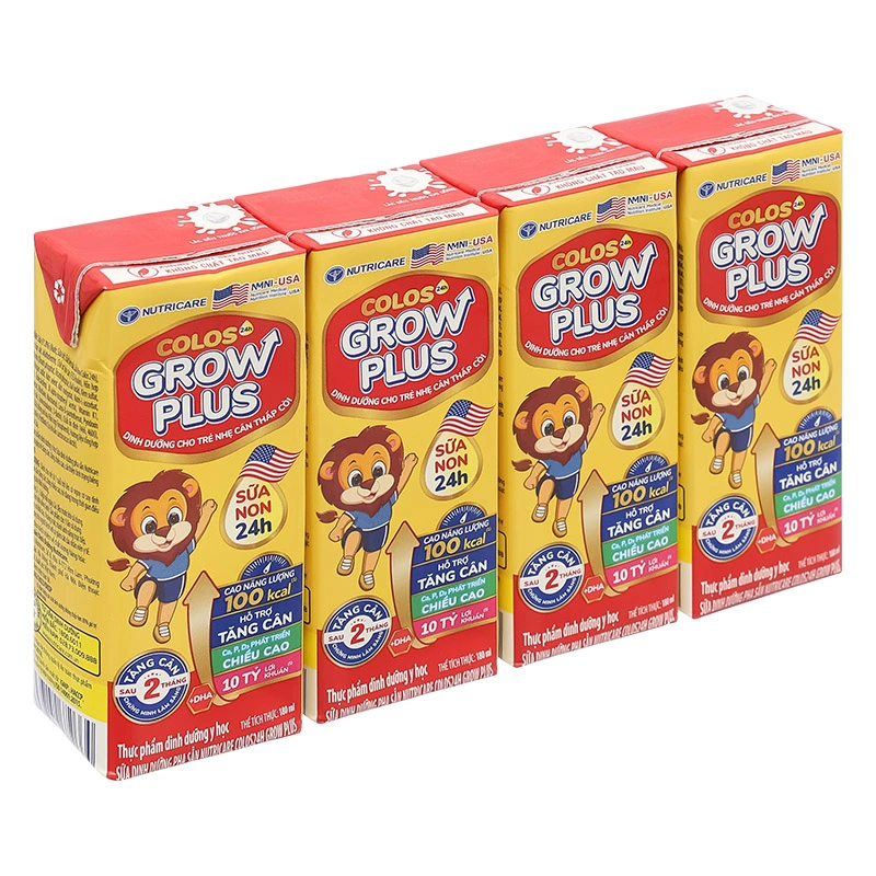 Lốc 4 hộp sữa pha sẵn Nutricare Colos 24h Grow Plus 180 ml (từ 1 tuổi) 2