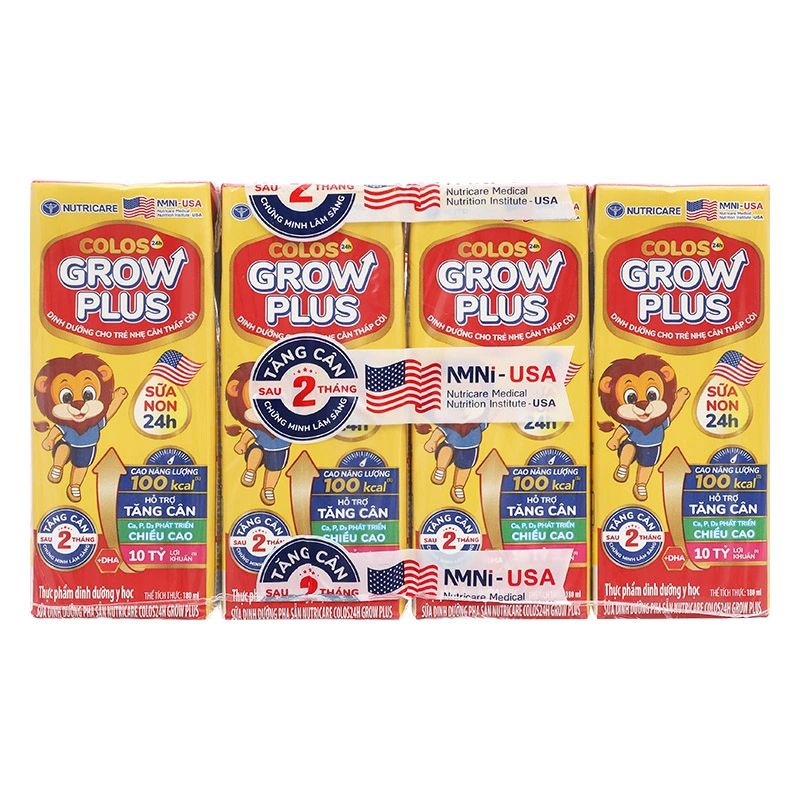Lốc 4 hộp sữa pha sẵn Nutricare Colos 24h Grow Plus 180 ml (từ 1 tuổi) 3