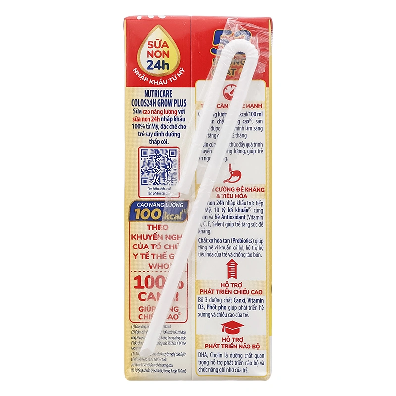 Lốc 4 hộp sữa pha sẵn Nutricare Colos 24h Grow Plus 180 ml (từ 1 tuổi) 8