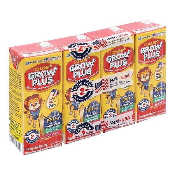 Lốc 4 hộp sữa pha sẵn Nutricare Colos 24h Grow Plus
