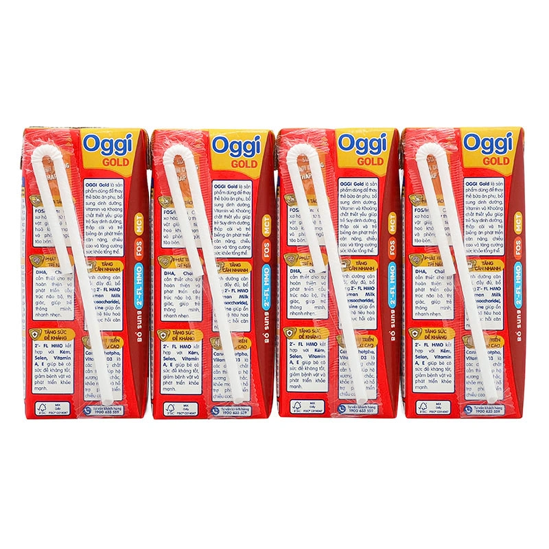 Thùng 48 hộp sữa pha sẵn Oggi Gold 180 ml cho trẻ suy dinh dưỡng (từ 1 tuổi) 15