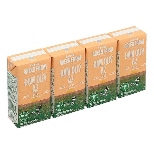 Lốc 4 hộp sữa tươi tiệt trùng Vinamilk Green Farm A2
