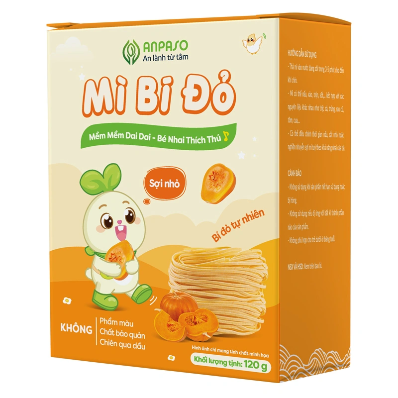 Mì hữu cơ bí đỏ Anpaso 120g (từ 7 tháng) - Giao bao bì ngẫu nhiên 3