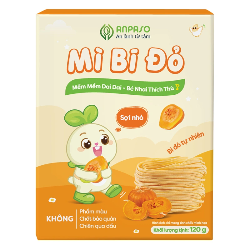 Mì hữu cơ bí đỏ Anpaso 120g (từ 7 tháng) - Giao bao bì ngẫu nhiên 4