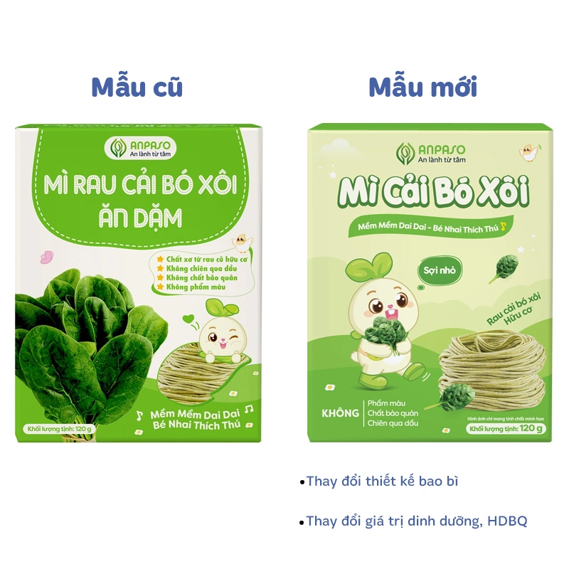 Mì hữu cơ bí đỏ Anpaso 120g (từ 7 tháng) - Giao bao bì ngẫu nhiên 8