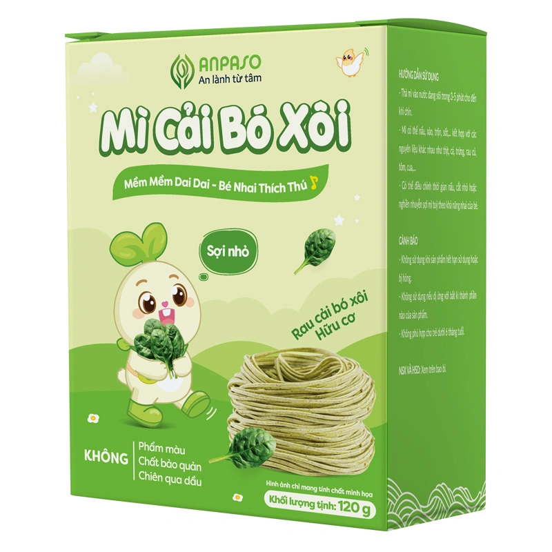 Mì hữu cơ bí đỏ Anpaso 120g (từ 7 tháng) - Giao bao bì ngẫu nhiên 9