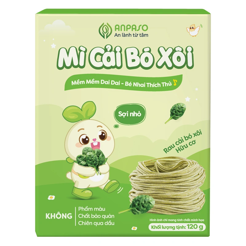 Mì hữu cơ bí đỏ Anpaso 120g (từ 7 tháng) - Giao bao bì ngẫu nhiên 10