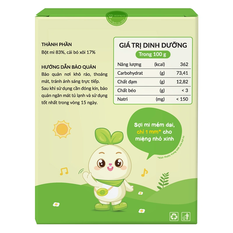 Mì hữu cơ bí đỏ Anpaso 120g (từ 7 tháng) - Giao bao bì ngẫu nhiên 11