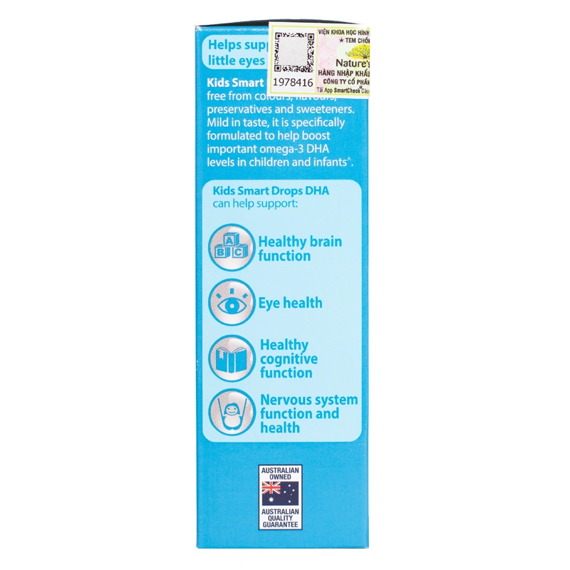 Nature's Way Kids Smart Drops DHA phát triển não bộ, thị lực, 20 ml dạng nhỏ giọt (từ 0 tháng) 4