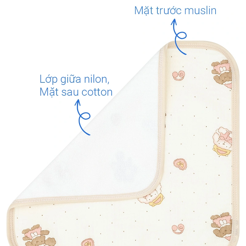 Set 3 tấm lót chống thấm TOP KIDS - Giao màu ngẫu nhiên 5