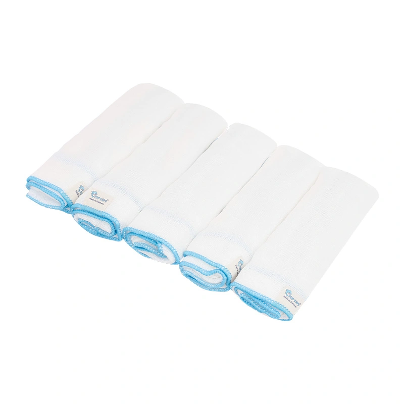 Set 5 cái khăn sữa cotton TOP KIDS 4 lớp 28x28 cm 6