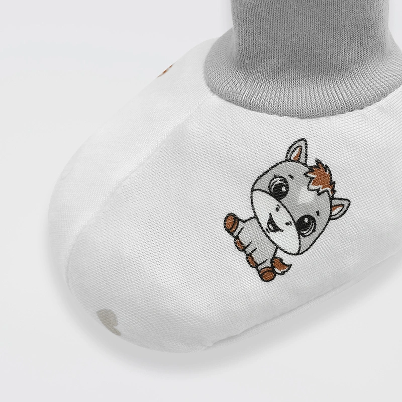 Set nón, bao tay bao chân in ngựa con IQ Baby màu trắng (0 -3 tháng) 9