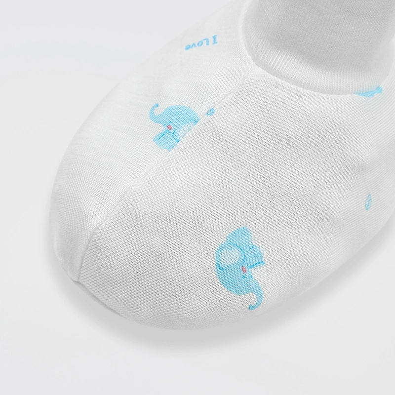 Set nón, bao tay bao chân in voi con IQ Baby màu trắng (0 -3 tháng) 9