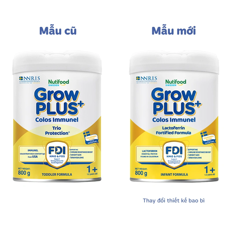 Sữa bột Nutifood GrowPLUS+ Colos Immunel 1+ hương vani 800g (1 - 2 tuổi) 2