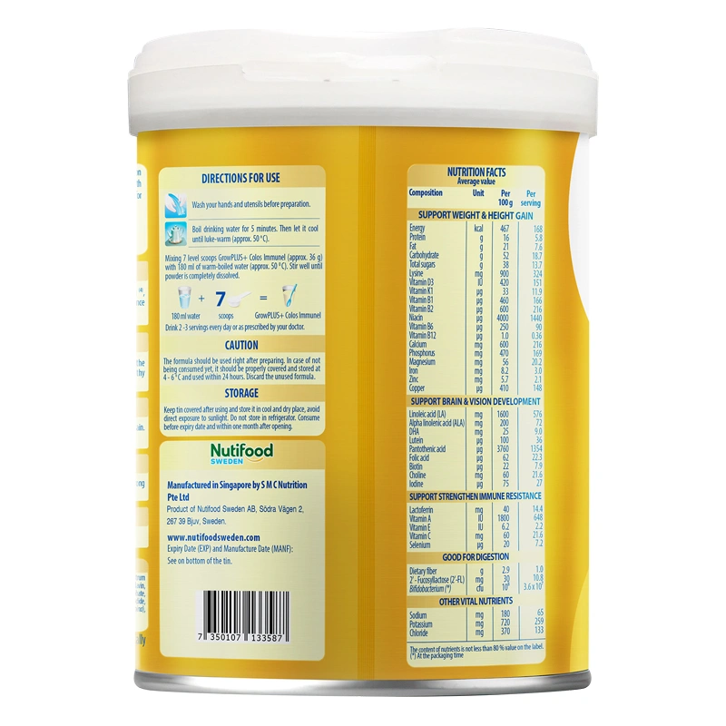 Sữa bột Nutifood GrowPLUS+ Colos Immunel 1+ hương vani 800g (1 - 2 tuổi) 4