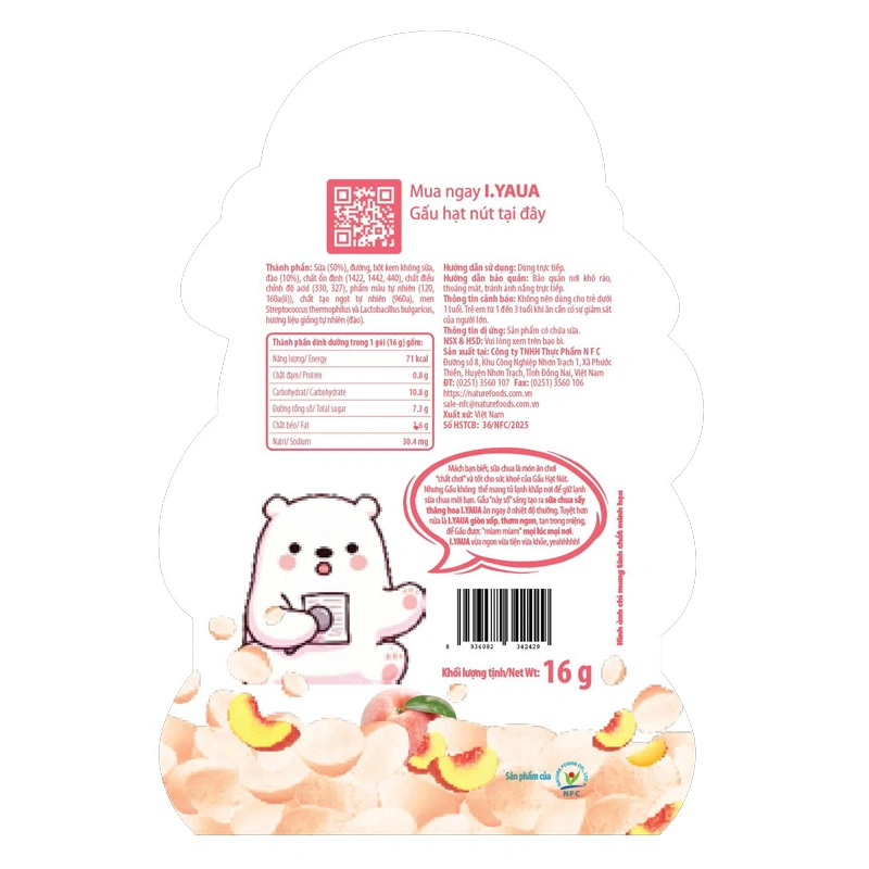 Sữa chua khô sấy thăng hoa vị truyền thống IYAUA túi 16g (từ 1 tuổi) 5