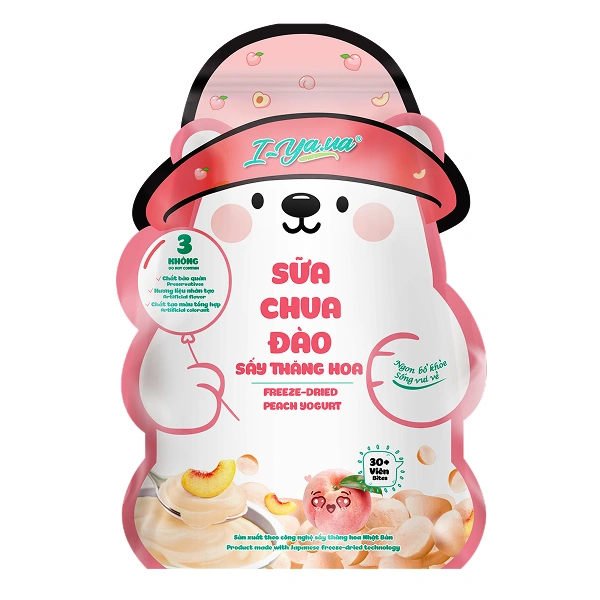 Sữa chua khô sấy thăng hoa vị đào IYAUA