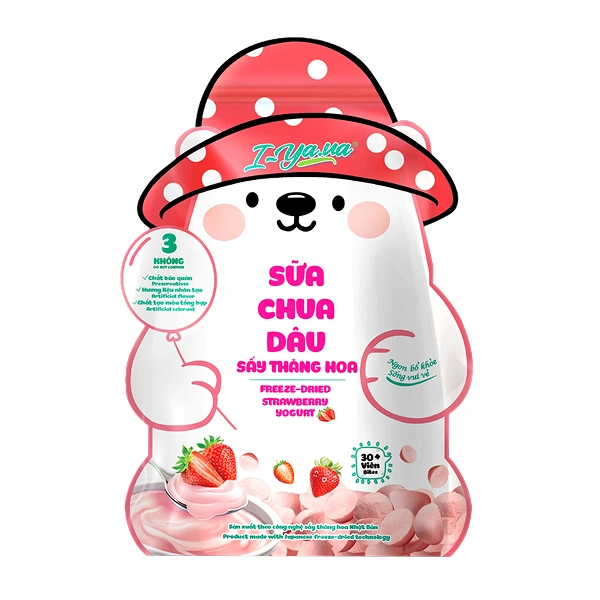 Sữa chua khô sấy thăng hoa vị dâu IYAUA