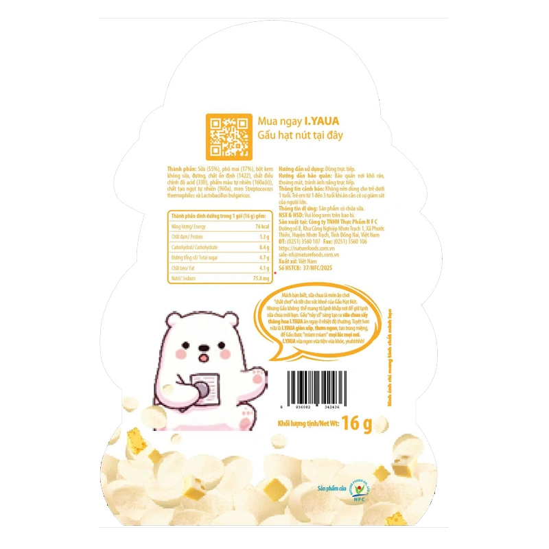 Sữa chua khô sấy thăng hoa vị truyền thống IYAUA túi 16g (từ 1 tuổi) 14