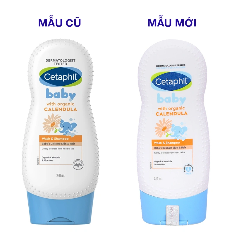 Sữa tắm & gội 2in1 cho bé Cetaphil Baby chiết xuất hoa cúc hữu cơ 230 ml (mọi độ tuổi) - Giao bao bì ngẫu nhiên 2