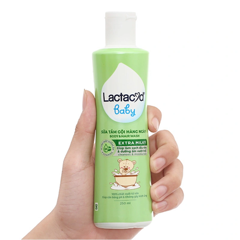 Sữa tắm & gội 2in1 cho bé Lactacyd Extra Milky hương dịu nhẹ 250 ml (mọi độ tuổi) 6