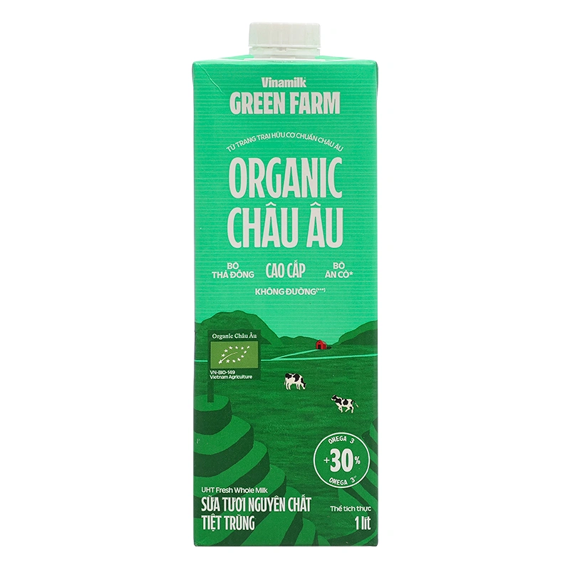 Sữa tươi tiệt trùng Green Farm Organic không đường 1 lít (từ 1 tuổi) 2