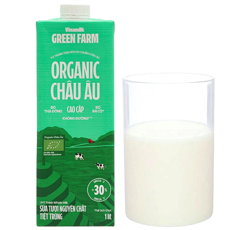 Sữa tươi tiệt trùng Green Farm Organic không đường 1 lít (từ 1 tuổi) 7