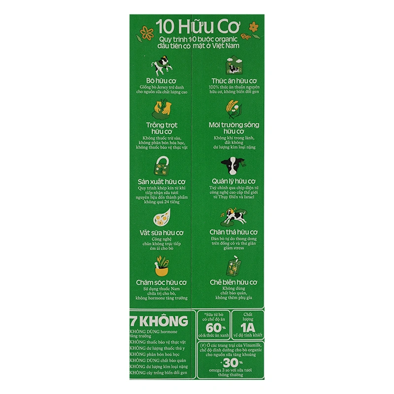 Sữa tươi tiệt trùng Green Farm Organic không đường 1 lít (từ 1 tuổi) 8