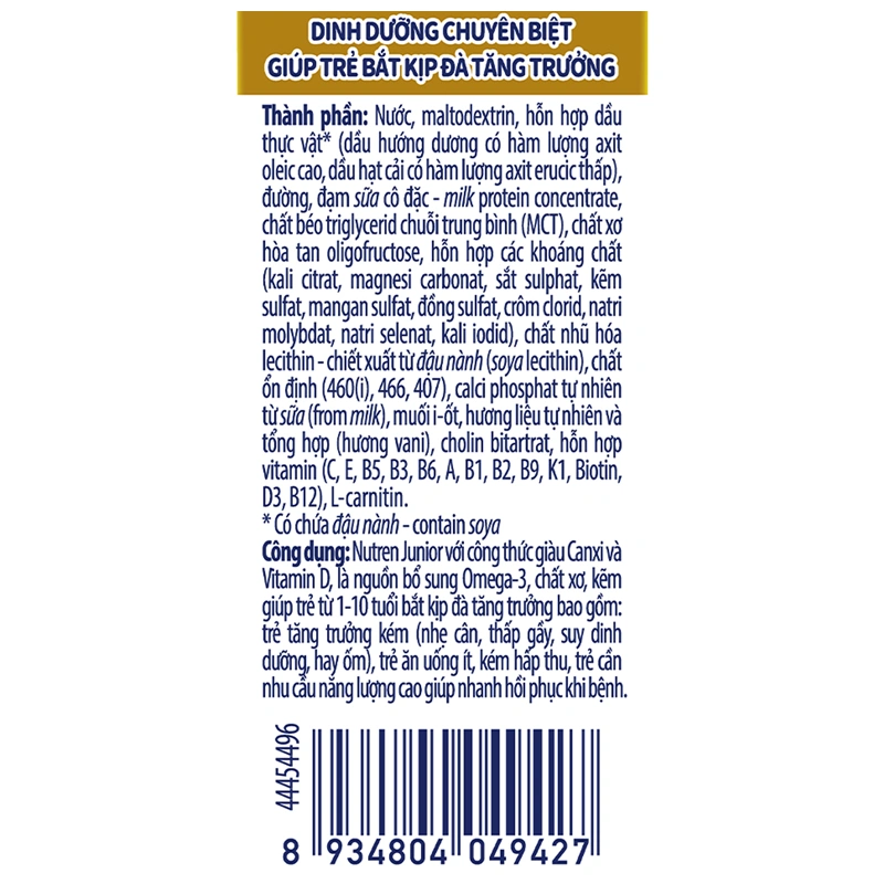 Thùng 36 hộp sữa pha sẵn Nutren Junior hương vani 110 ml (1 - 10 tuổi) - Giao bao bì ngẫu nhiên 12