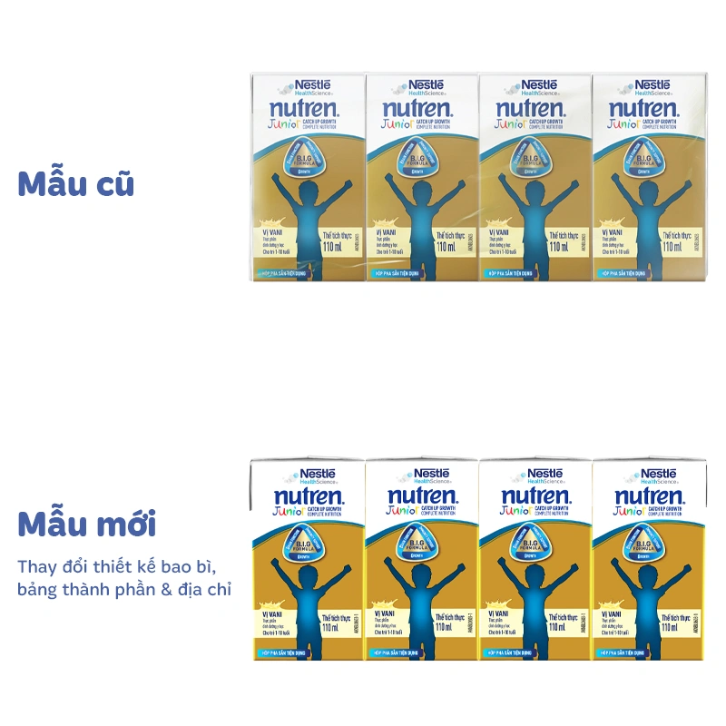 Thùng 36 hộp sữa pha sẵn Nutren Junior hương vani 110 ml (1 - 10 tuổi) - Giao bao bì ngẫu nhiên 3