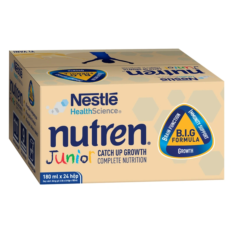 Lốc 4 hộp sữa pha sẵn Nutren Junior hương vani 180 ml (1 - 10 tuổi) 11