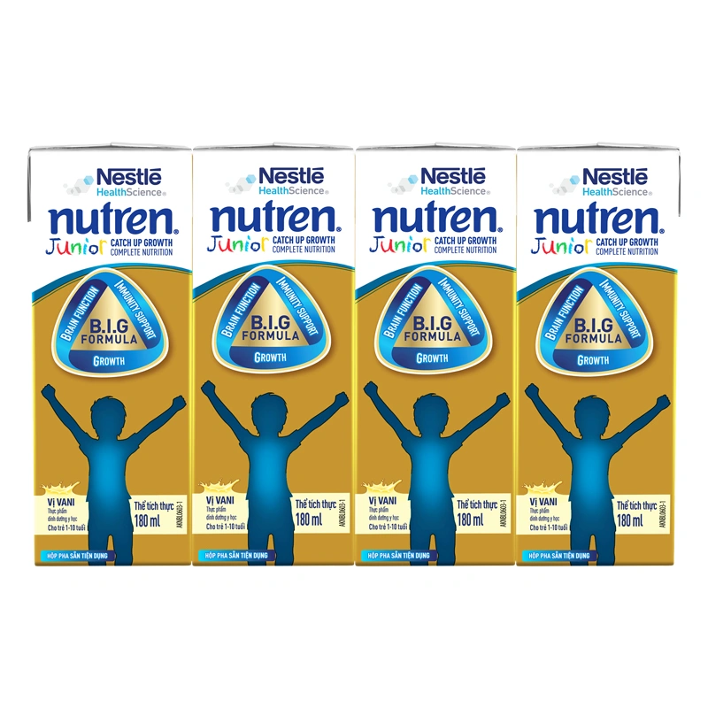 Lốc 4 hộp sữa pha sẵn Nutren Junior hương vani 180 ml (1 - 10 tuổi) 14