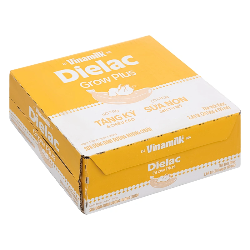 Lốc 4 hộp sữa non pha sẵn Dielac Grow Plus hương chuối 110 ml (từ 1 tuổi) 13