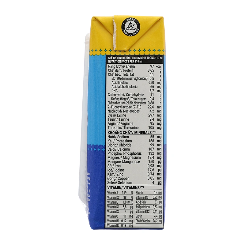 Lốc 4 hộp sữa non pha sẵn Dielac Grow Plus hương chuối 110 ml (từ 1 tuổi) 20