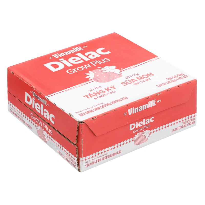 Lốc 4 hộp sữa non pha sẵn Dielac Grow Plus hương dâu 110 ml (từ 1 tuổi) 13
