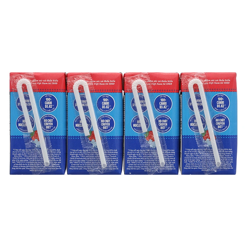 Lốc 4 hộp sữa non pha sẵn Dielac Grow Plus hương dâu 110 ml (từ 1 tuổi) 16