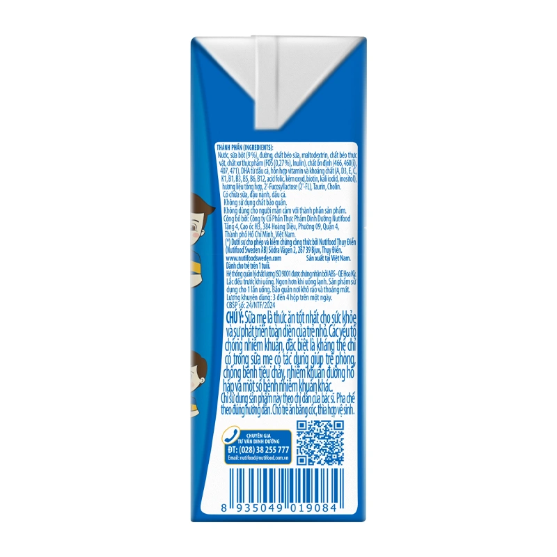 Lốc 4 hộp sữa pha sẵn Nutifood GrowPLUS+ xanh nhạt 1+ hương vani 110 ml hỗ trợ tiêu hóa (từ 1 tuổi) 14